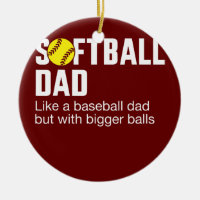 Pai de softball engraçado para dia de os pais da f
