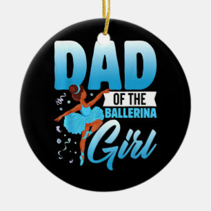 Ornamento De Cerâmica Pai Engraçado Da Balé Ballerina