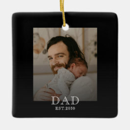 Ornamento De Cerâmica Pai Fundou Foto Preto Branco