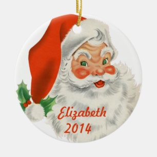 Ornamento De Cerâmica Pai Natal Personalizado