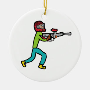 Ornamento De Cerâmica Paintball
