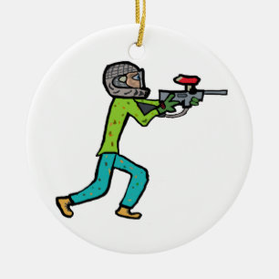 Ornamento De Cerâmica Paintball
