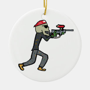 Ornamento De Cerâmica Paintball