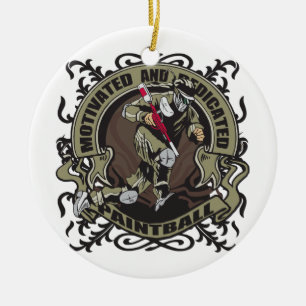 Ornamento De Cerâmica Paintball motivado