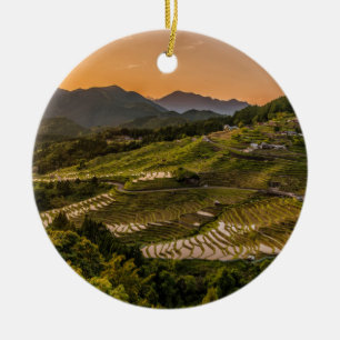 Ornamento De Cerâmica Paisagem