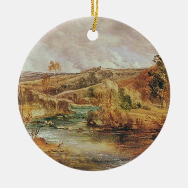 Ornamento De Cerâmica Paisagem (Frente)