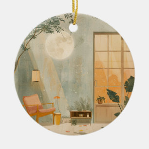 Ornamento De Cerâmica Paisagem Boho Abstrato (6)