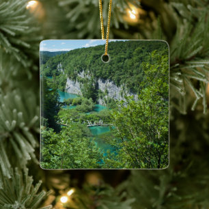 Ornamento De Cerâmica Paisagem com Paisagem com a Croácia, Plitvice Lago
