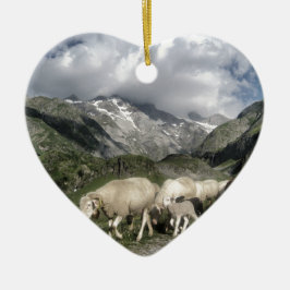 Ornamento De Cerâmica paisagem de pirenéus