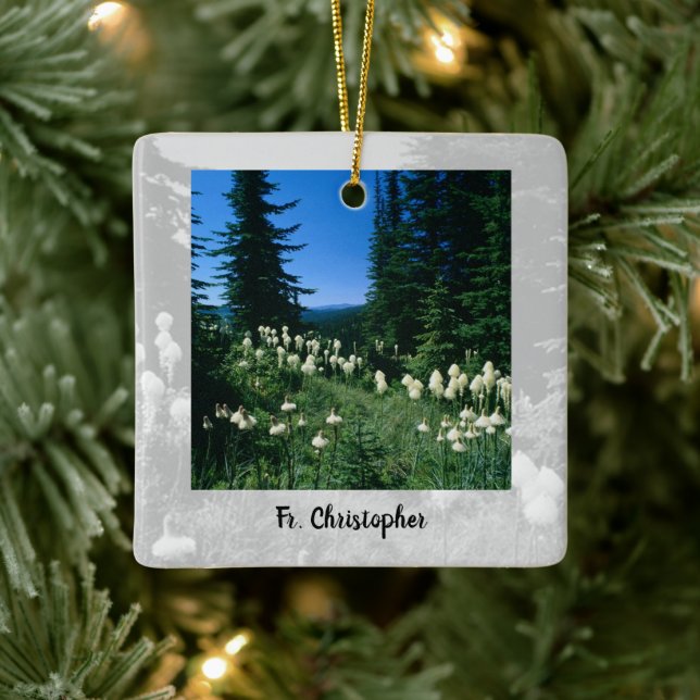 Ornamento De Cerâmica Paisagem do Padre Personalizada (Árvore)