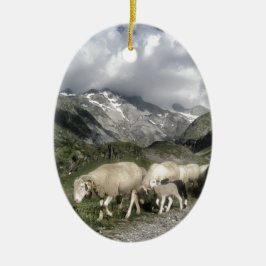 Ornamento De Cerâmica paisagem dos Pirenéus