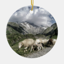 Ornamento De Cerâmica paisagem dos Pirenéus