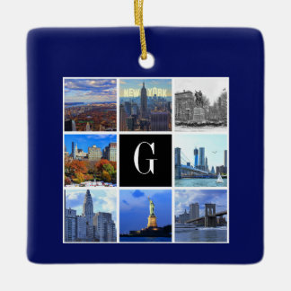 Ornamento De Cerâmica Paisagem Urbana de Nova York 8 Imagem Foto Colagem