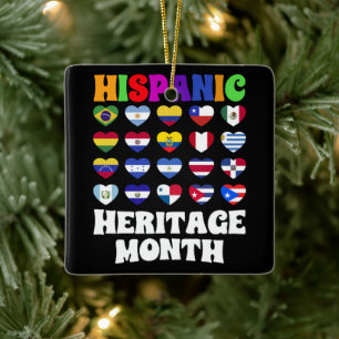 Ornamento De Cerâmica Países latinos sinalizam coração, felicidade