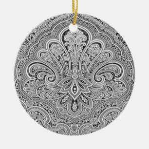 Ornamento De Cerâmica Paisley Art Ornament
