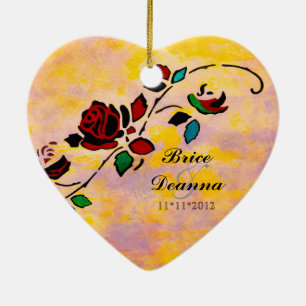 Ornamento De Cerâmica Paixão Peças Casamento Favor Ornament