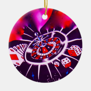 Ornamento De Cerâmica Paixão roxa que joga