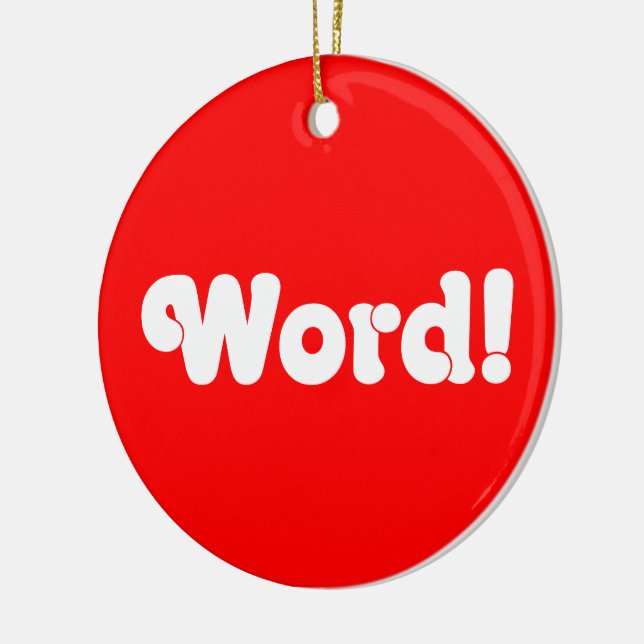 Ornamento De Cerâmica Palavra! (Esquerda)