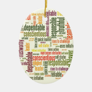 Ornamento De Cerâmica Palavras Motivacionais #4 valores positivos