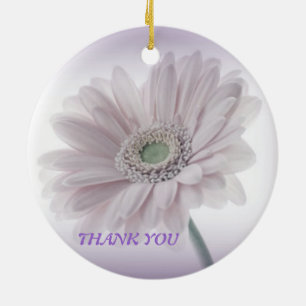 Ornamento De Cerâmica Pale Lilac Sunflower