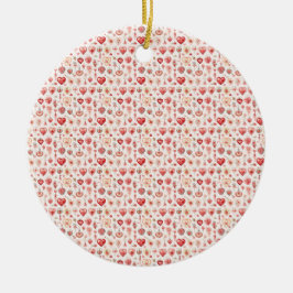 Ornamento De Cerâmica Paleta Apaixonada: Incorporações de Namorados