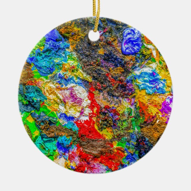 Ornamento De Cerâmica Paleta de cores (Frente)