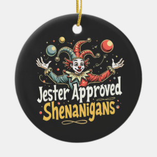 Ornamento De Cerâmica Palhaço de circo de Shenanigans aprovado por Jeste