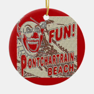 Ornamento De Cerâmica Palhaço de praia de Pontchartrain