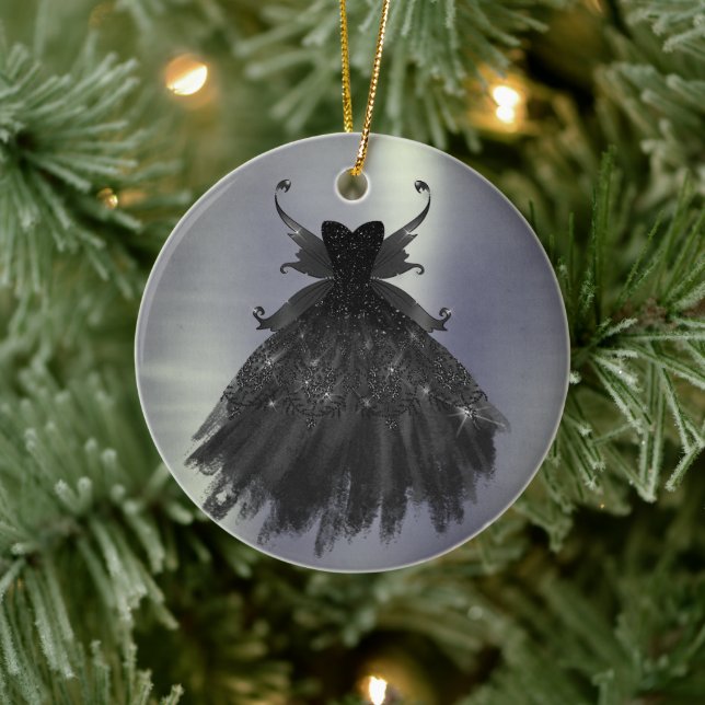 Ornamento De Cerâmica Palhaço preto de fada gótica | Vampy Glam Gótico S (Árvore)