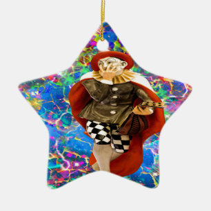 Ornamento De Cerâmica Palhaço Troubadour