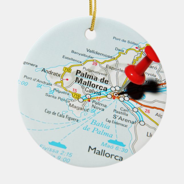 Ornamento De Cerâmica Palma de Maiorca, Espanha (Frente)