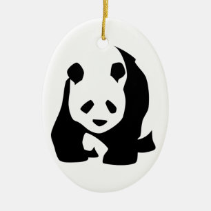 Ornamento De Cerâmica Panda