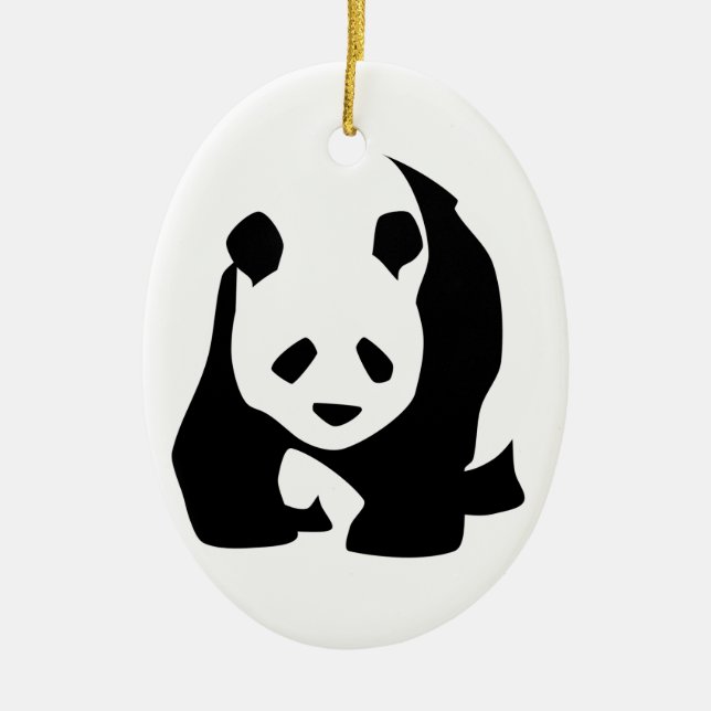 Ornamento De Cerâmica Panda (Frente)