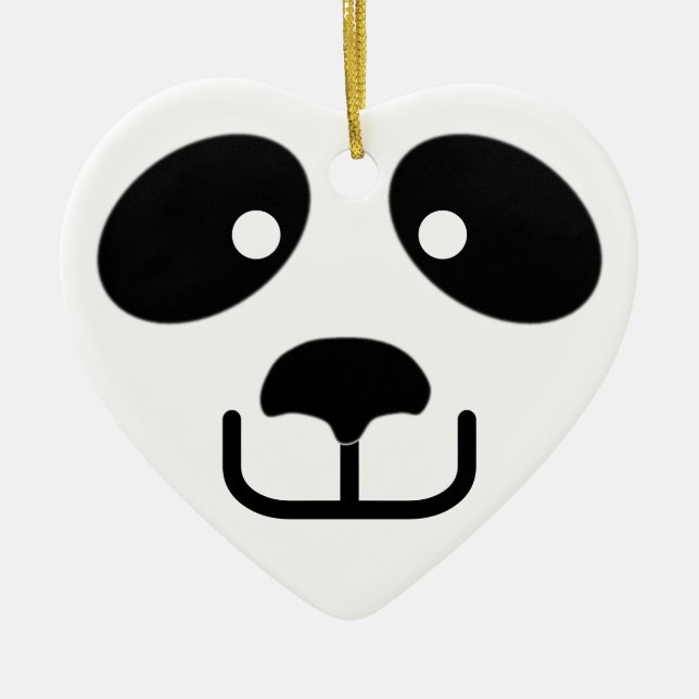 Ornamento De Cerâmica Panda (Frente)