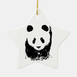 Ornamento De Cerâmica Panda
