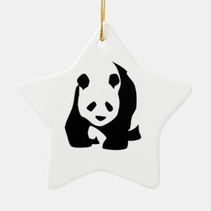 Ornamento De Cerâmica Panda