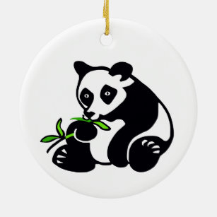 Ornamento De Cerâmica Panda -