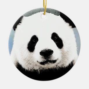 Ornamento De Cerâmica Panda