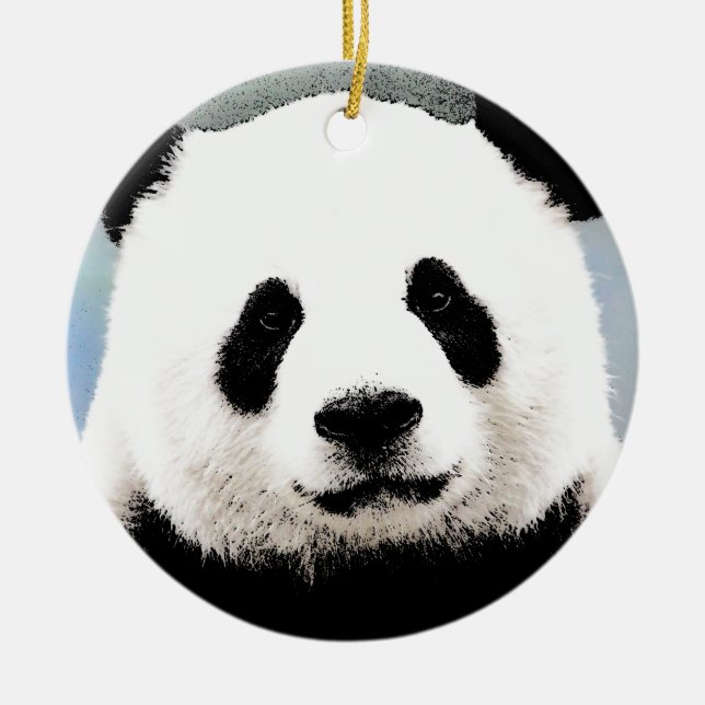 Ornamento De Cerâmica Panda (Frente)