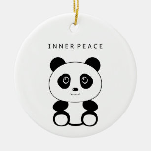 Ornamento De Cerâmica Panda de Paz Interna