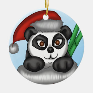 Ornamento De Cerâmica Panda do Natal