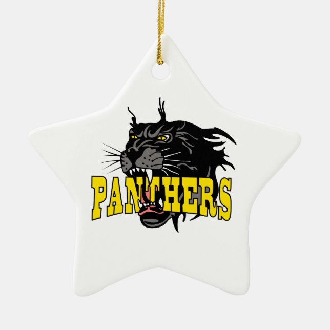 ORNAMENTO DE CERÂMICA PANTHERS MASCOT (Frente)