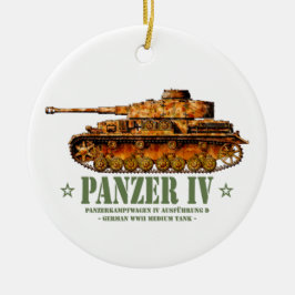 Ornamento De Cerâmica Panzer IV Guerra Mundial 2.ª Divisão Média Alemã W