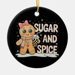 Ornamento De Cerâmica Pão de gengibre doce e picante Bougie rosa Natal X