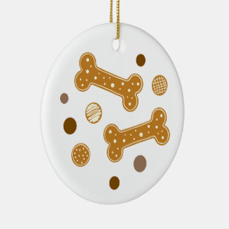 Ornamento De Cerâmica Pão-De-Pão Cachorro Osso
