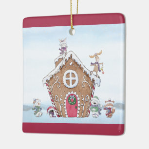 Ornamento De Cerâmica Pão-De-Pão-De-Pão-De-Pão-De-Gelo Personalizado