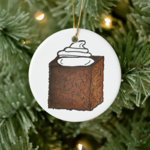 Ornamento De Cerâmica Pão-Gengibre Pão-Gengibre Banho De Natal