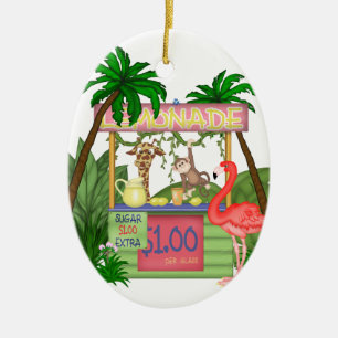 Ornamento De Cerâmica Pão Personalizado De Limonada De Animais Da Selva