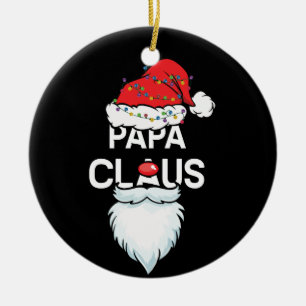 Ornamento De Cerâmica Papa Claus Palhaço Papais noeis de Natal