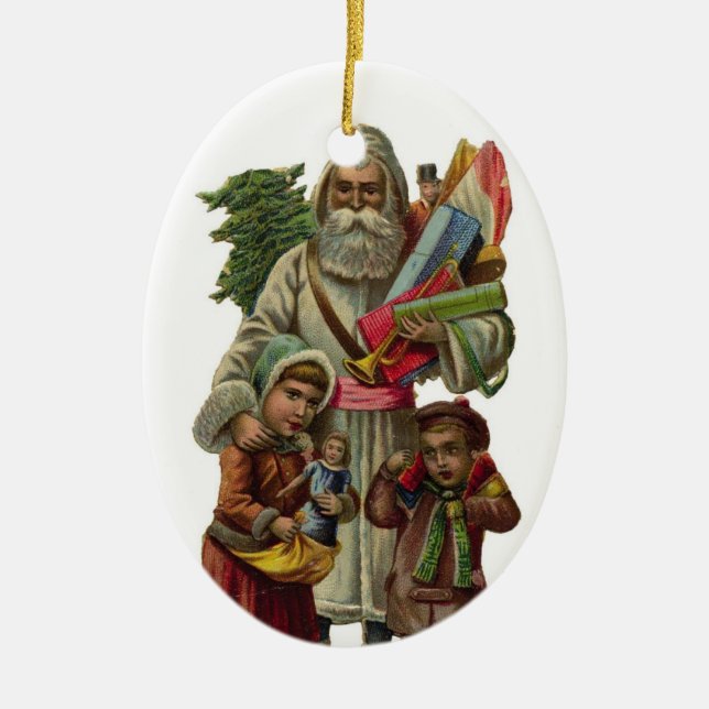 Ornamento De Cerâmica Papa Noel (Frente)